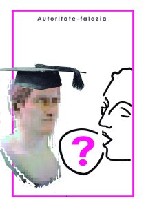 Ilustrazioak kapela akademikoa duen busto greziar bat erakusten du pertsona batek galdetzen dion bitartean.